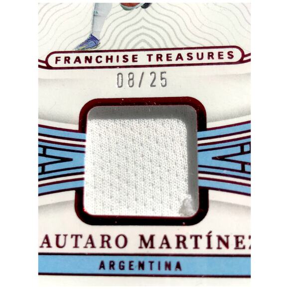2022 Panini National Treasures Ruby #FT-LMA Lautaro Martinez Argentina /25 PSA 9 - Picture 5 of 8